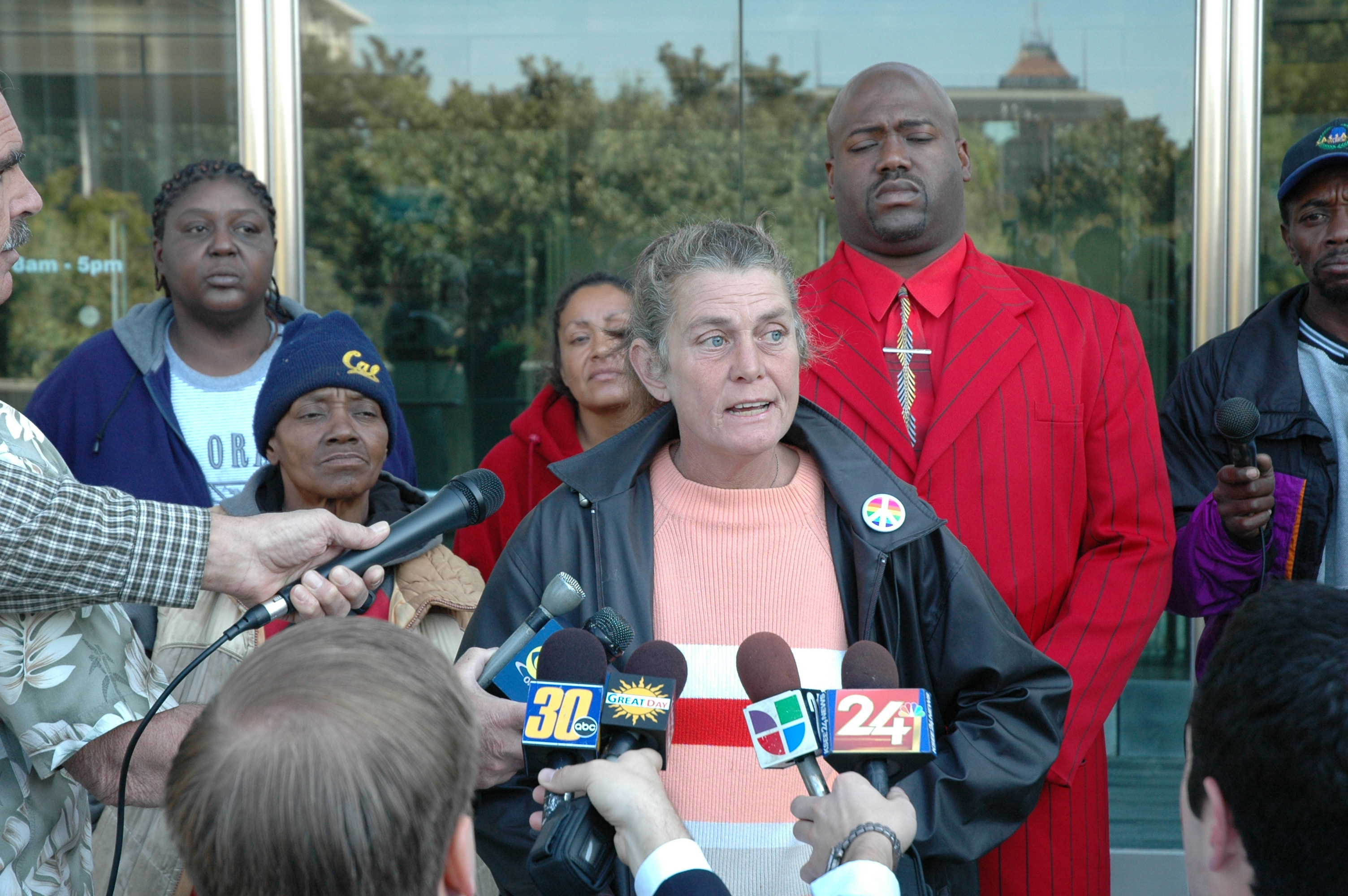 Pam Kincaid spoke at the press conference announcing the lawsuit against the City of Fresno. Kincaid was the lead plaintiff in the lawsuit.